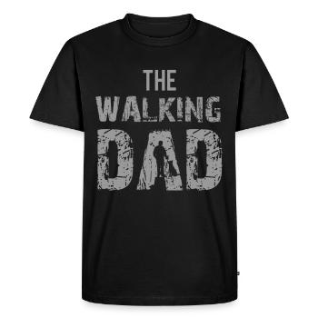 The Walking Dad Hund Hundeliebhaber - Männer Premium Bio T-Shirt - Schwarz - Vorne - Nico (187cm)