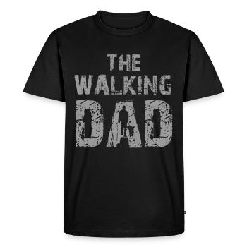 The Walking Dad Hund Hundeliebhaber - Männer Premium Bio T-Shirt - Schwarz - Vorne - Nico (187cm)