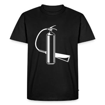 Fire extinguisher symbol fire brigade - Men's Premium Organic T-Shirt - black - Front - Nico (187cm)