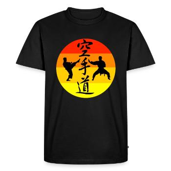 Karate - Men's Premium Organic T-Shirt - black - Front - Nico (187cm)
