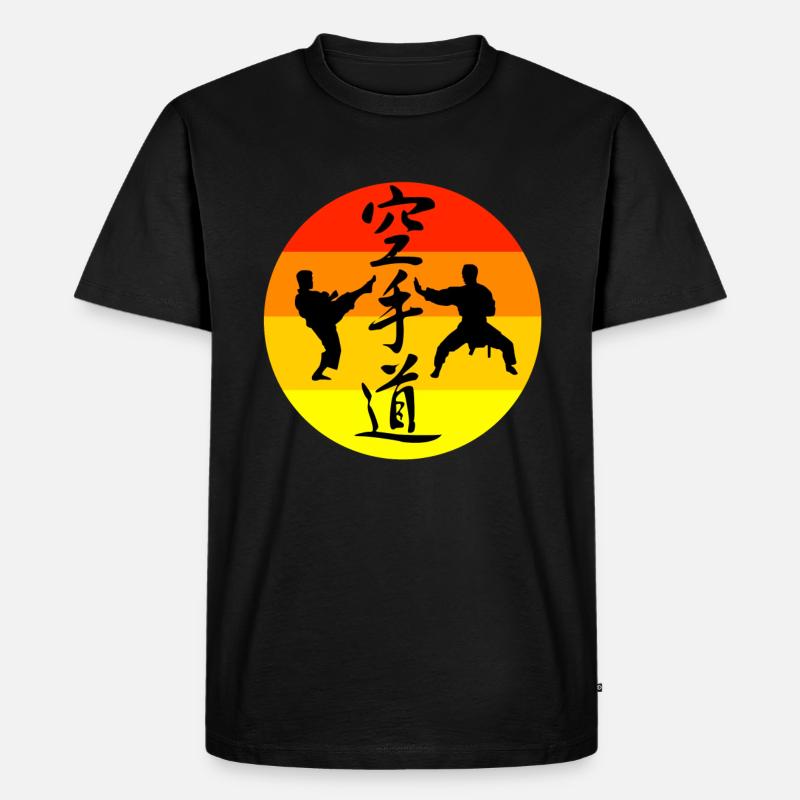 Karate - Männer Premium Bio T-Shirt - Schwarz