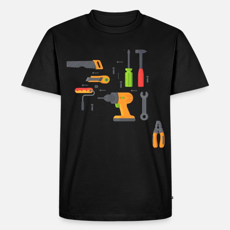 Toolkit, Handwerker - Männer Premium Bio T-Shirt - Schwarz