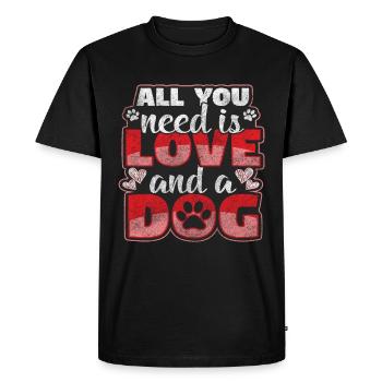 Pet Dog Education - Men's Premium Organic T-Shirt - black - Front - Nico (187cm)