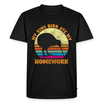 Bird Maori Bird Lovers Cute - Men's Premium Organic T-Shirt - black - Front - Nico (187cm)