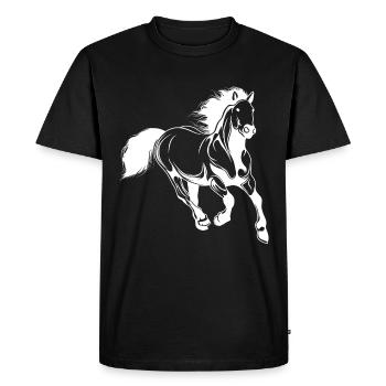 horse riding animal - Men's Premium Organic T-Shirt - black - Front - Nico (187cm)