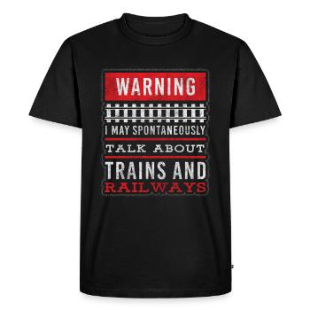 Chemin de fer Märklin Nerd Miniature - T-shirt Premium bio Homme - noir - Devant - Nico (187cm)