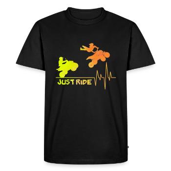 Just Ride ATV Quad heartbeat - T-shirt Premium bio Homme - noir - Devant - Nico (187cm)