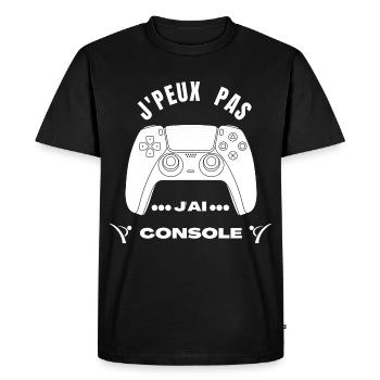 J’peu Pas j’Ai Console - T-shirt Premium bio Homme - noir - Devant - Nico (187cm)