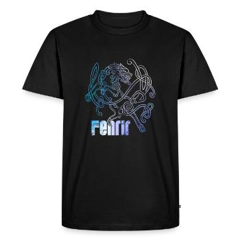Viking Fenrir symbol - Men's Premium Organic T-Shirt - black - Front - Nico (187cm)