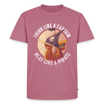 Bateau pirate Chasse au trésor Eye Patch Ship - T-shirt Premium bio Homme - mauve - Devant - Nico (187cm)