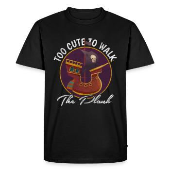 Pirate Outlaw Grappin Crochet Pirate Drapeau - T-shirt Premium bio Homme - noir - Devant - Nico (187cm)