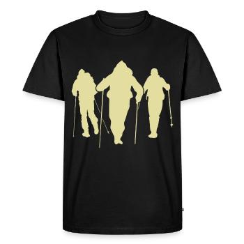 Équipe Silhouette de marche nordique - T-shirt Premium bio Homme - noir - Devant - Nico (187cm)