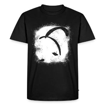 Parapente Spray blanc - T-shirt Premium bio Homme - noir - Devant - Nico (187cm)
