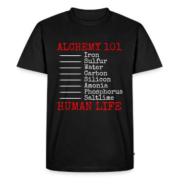 Alchemist Wisdom Research - Men's Premium Organic T-Shirt - black - Front - Nico (187cm)