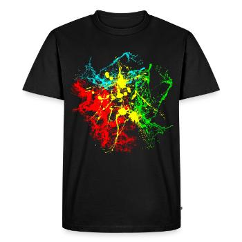 Éclaboussures de peinture - T-shirt Premium bio Homme - noir - Devant - Nico (187cm)