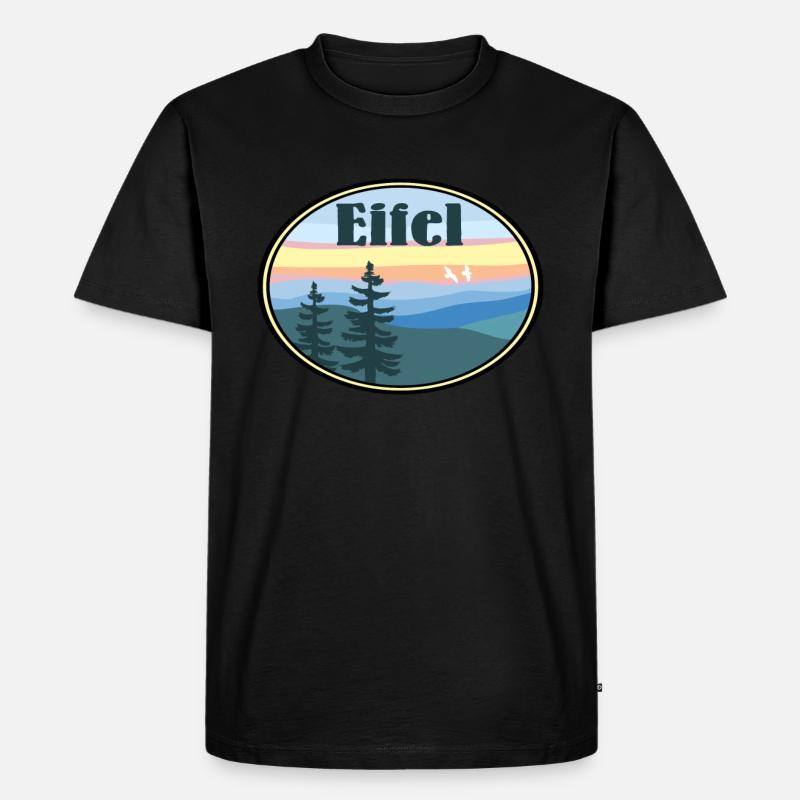 Eifel - Männer Premium Bio T-Shirt - Schwarz
