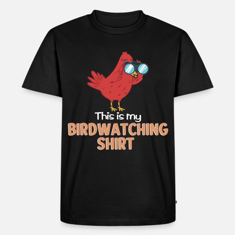 Vogel beobachtung - Männer Premium Bio T-Shirt - Schwarz