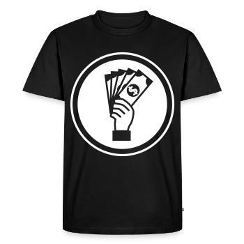 Monnaie Monnaie Silhouette - T-shirt Premium bio Homme - noir - Devant - Nico (187cm)