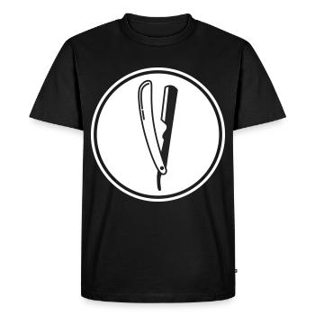 Shave Barber logo icon - Men's Premium Organic T-Shirt - black - Front - Nico (187cm)