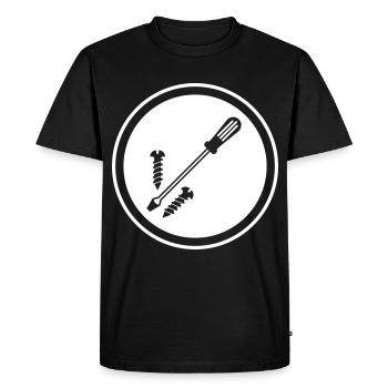 Icône du tournevis - T-shirt Premium bio Homme - noir - Devant - Nico (187cm)