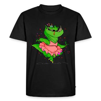 Monster Ballerina | Monster Ballet Danseur - T-shirt Premium bio Homme - noir - Devant - Nico (187cm)