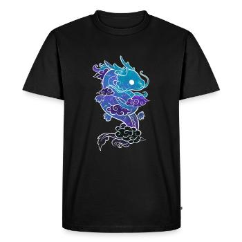Drachen-Manga - Männer Premium Bio T-Shirt - Schwarz - Vorne - Nico (187cm)