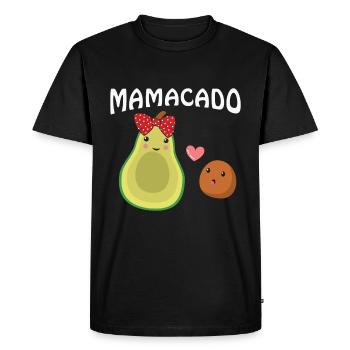 Citation de grossesse Mamacado Mignon Avocat Maman enceinte - T-shirt Premium bio Homme - noir - Devant - Nico (187cm)