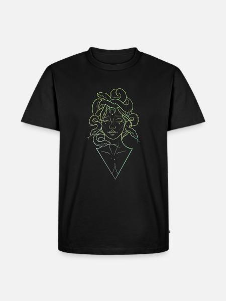 Medusa lineart - Men's Premium Organic T-Shirt - black