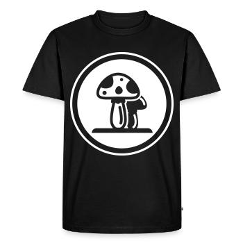 Mushrooms Icon - Men's Premium Organic T-Shirt - black - Front - Nico (187cm)
