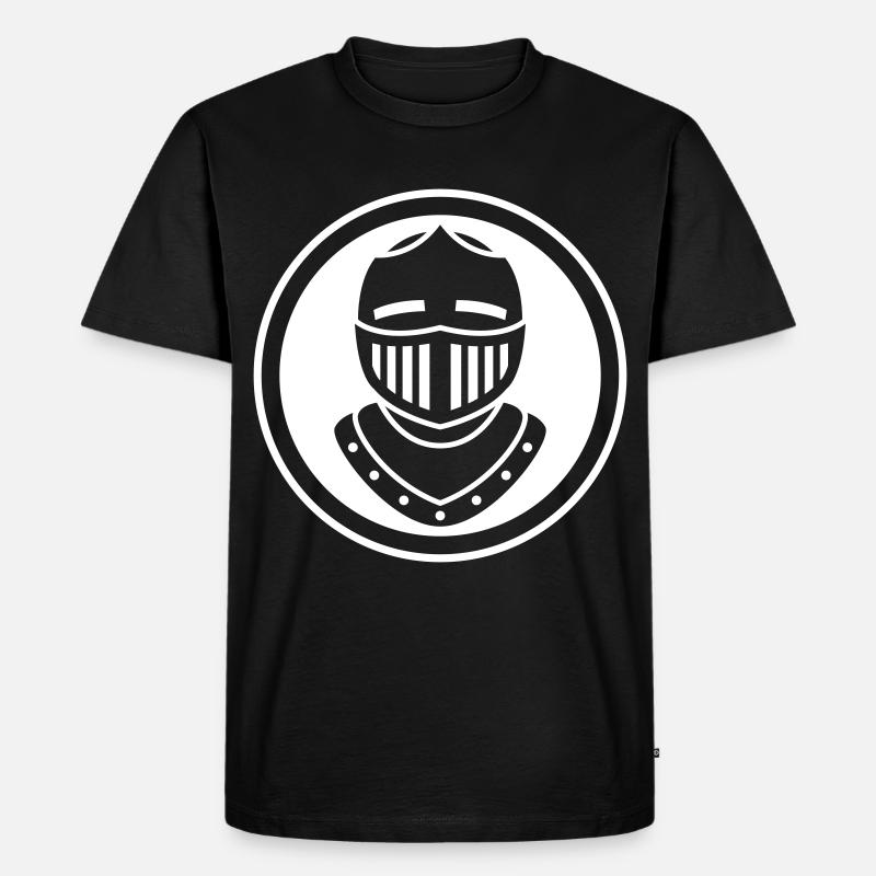 Ritter Helm - Männer Premium Bio T-Shirt - Schwarz
