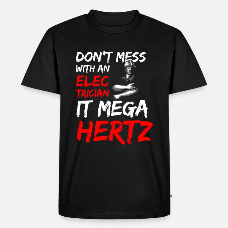Strom Elektroniker - Männer Premium Bio T-Shirt - Schwarz