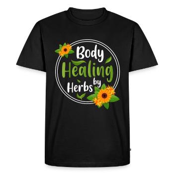Naturopath Doctor Herbal Science - Men's Premium Organic T-Shirt - black - Front - Nico (187cm)