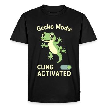 Gecko Lustiger Spruch - mode gecko activé - T-shirt Premium bio Homme - noir - Devant - Nico (187cm)