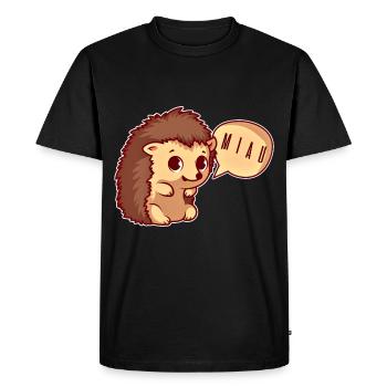 Le hérisson des miaulages - T-shirt Premium bio Homme - noir - Devant - Nico (187cm)