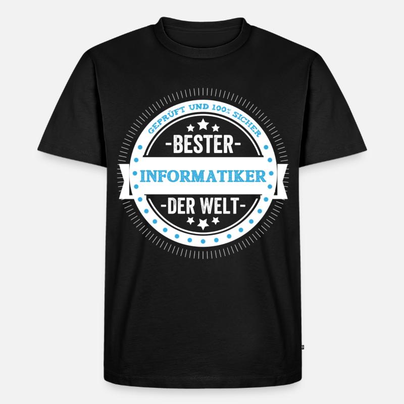 Geprüft und 100% sicher - Männer Premium Bio T-Shirt - Schwarz