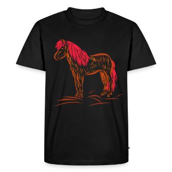 Cheval - T-shirt Premium bio Homme - noir - Devant - Nico (187cm)