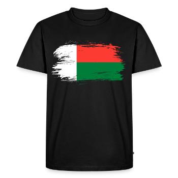 Madagascar flag banner - Men's Premium Organic T-Shirt - black - Front - Nico (187cm)