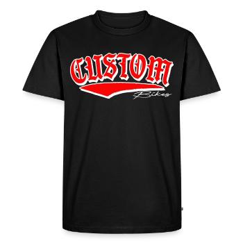 custom bobber biker tuner sticker sticker - T-shirt Premium bio Homme - noir - Devant - Nico (187cm)