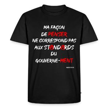 facon de penser - T-shirt Premium bio Homme - noir - Devant - Nico (187cm)