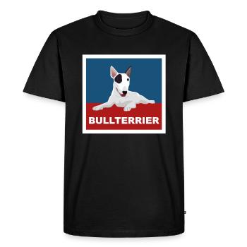 Bull Terrier, chien, dessin, chien de combat - T-shirt Premium bio Homme - noir - Devant - Nico (187cm)