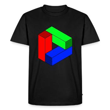 illusion - T-shirt Premium bio Homme - noir - Devant - Nico (187cm)