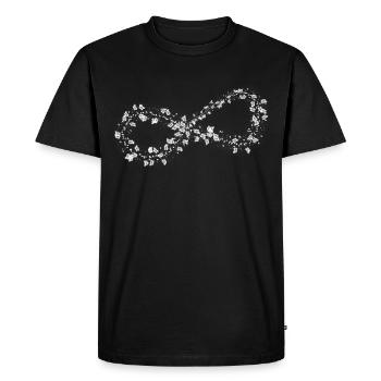 Signe de l'infini - conception de fleurs - T-shirt Premium bio Homme - noir - Devant - Nico (187cm)