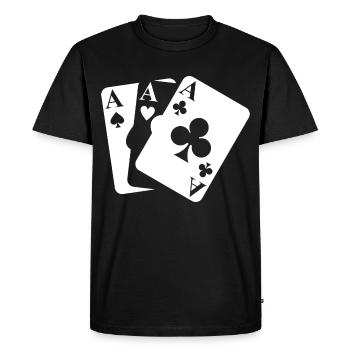 Spielkarten - Männer Premium Bio T-Shirt - Schwarz - Vorne - Nico (187cm)