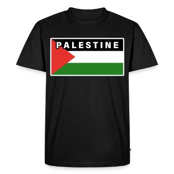 Drapeau de la Palestine - T-shirt Premium bio Homme - noir - Devant - Nico (187cm)