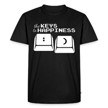 KEYS TO HAPPINESS - The keys to happiness - Men's Premium Organic T-Shirt - black - Front - Nico (187cm)