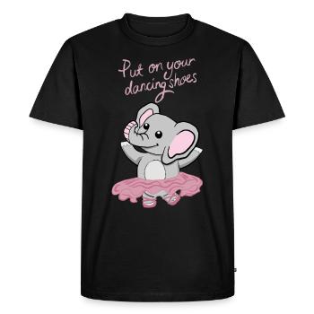 Mettez vos chaussures de danse I Ballerina Elephant - T-shirt Premium bio Homme - noir - Devant - Nico (187cm)