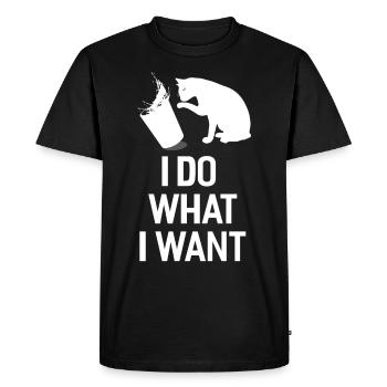 Je fais ce que je veux - T-shirt Premium bio Homme - noir - Devant - Nico (187cm)