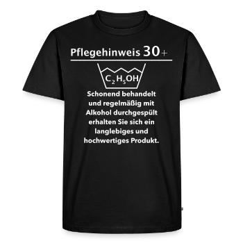 Note de soins 30 - 30ème anniversaire t-shirt - T-shirt Premium bio Homme - noir - Devant - Nico (187cm)