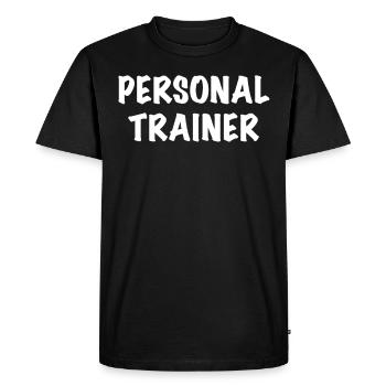 Personnel entraîneur - T-shirt Premium bio Homme - noir - Devant - Nico (187cm)