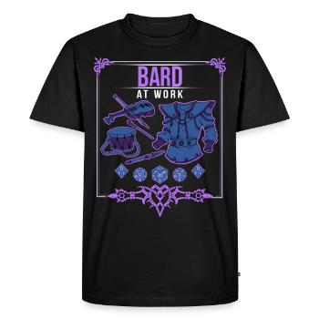 Jeu de rôle Barde Cube Roleplay Cadeau - T-shirt Premium bio Homme - noir - Devant - Nico (187cm)